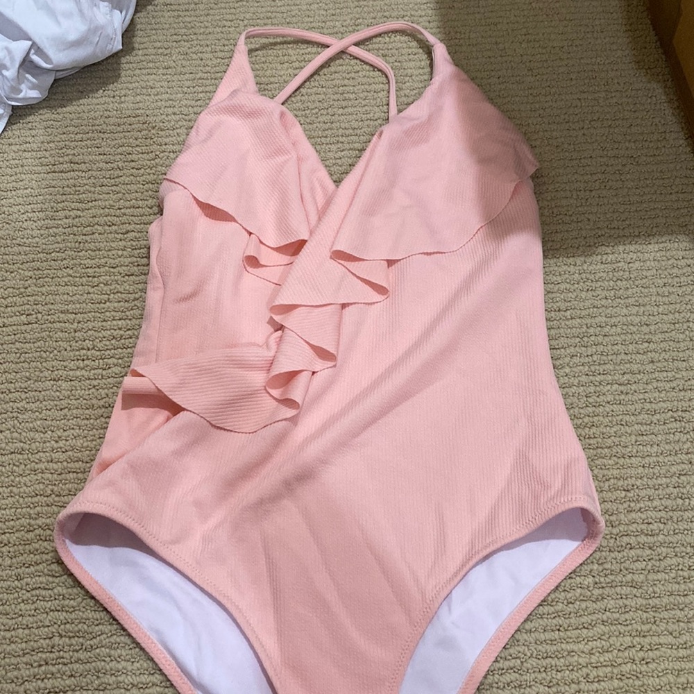 Cupshe Ruffle Crossback One Piece Sz M